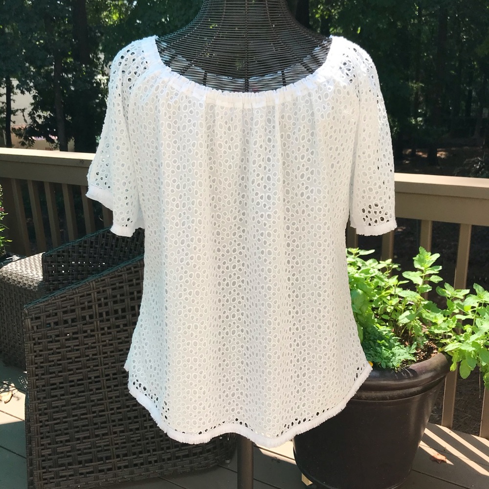 Lilly Pulitzer 🌸 NWT White eyelet “Lillette” Top